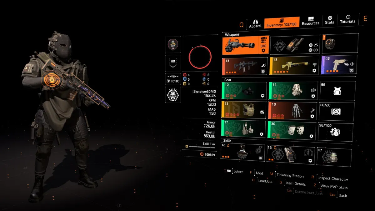 Division 2 St. Elmo's Striker build with Overdogs and Equalizer for the Broken Rain Incursion