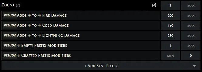 count filter