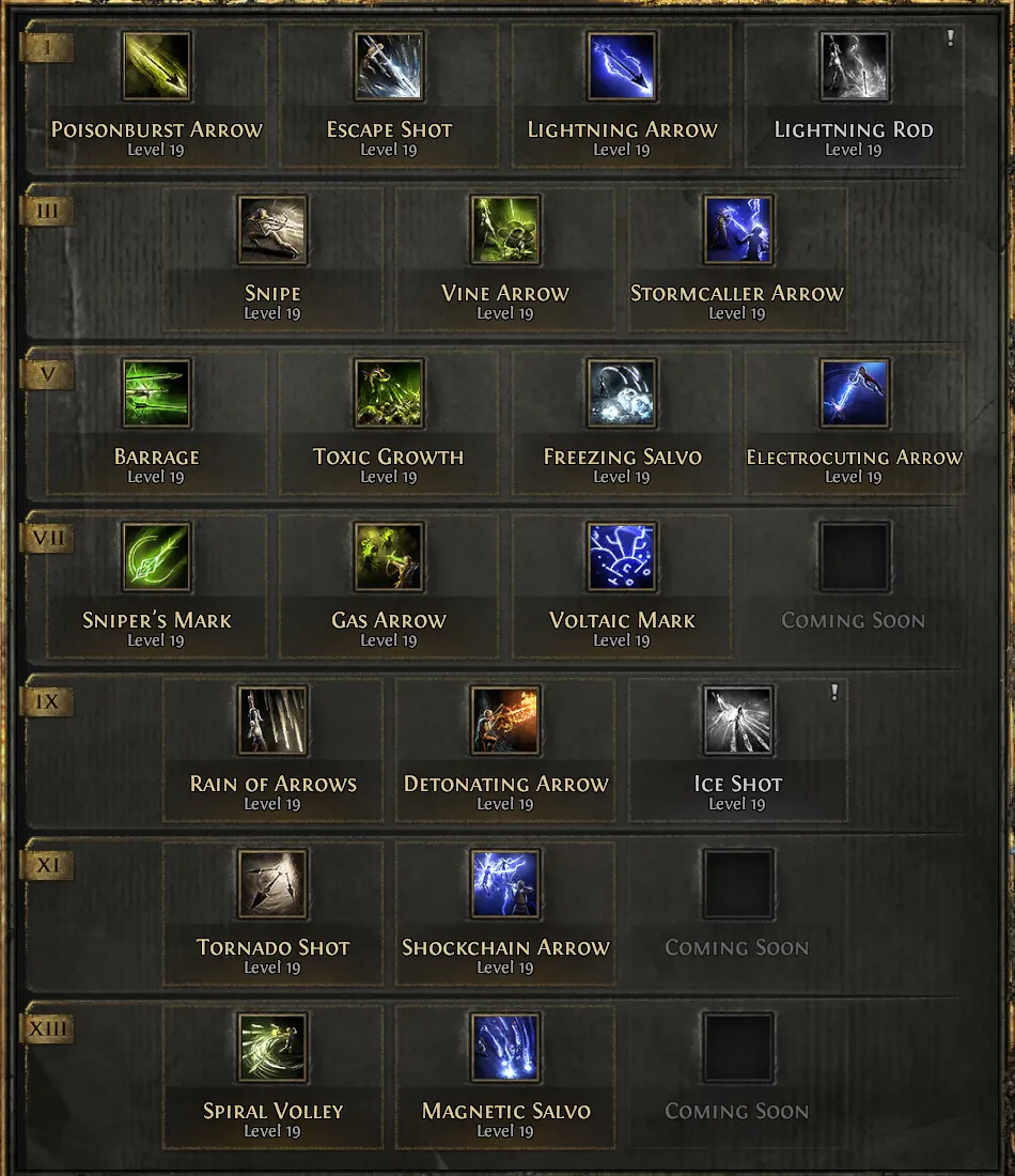 ranger skill gems