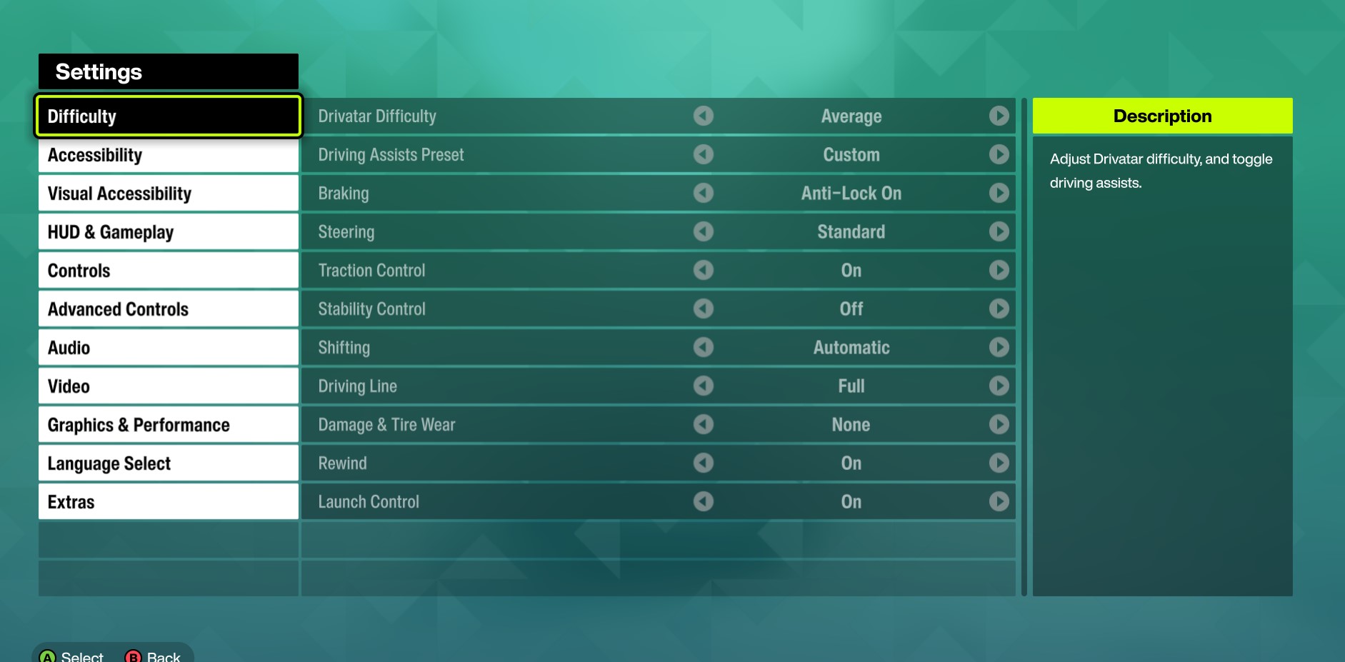 Forza6 Control Menu Forza Horizon 6 Best Settings: PC, Controller & Wheel - Grindout.com ...