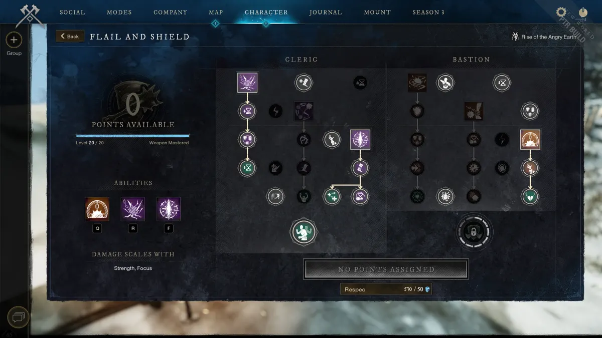 flail skill tree for pve and pvp