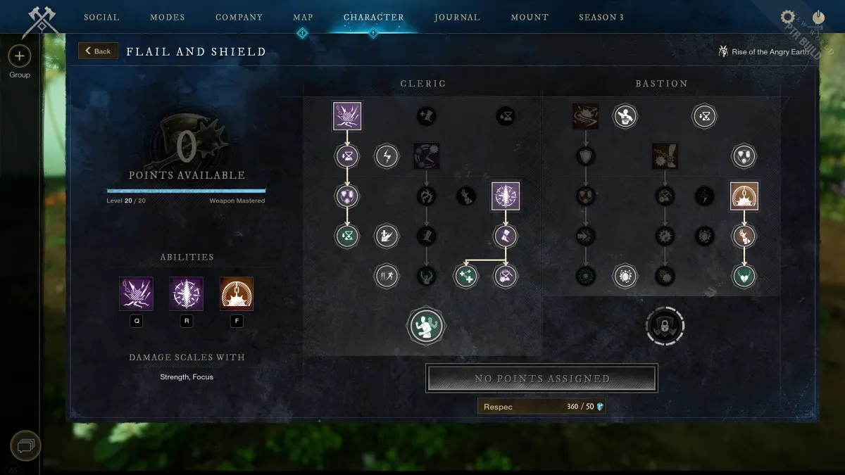 flail skill tree for pve and pvp