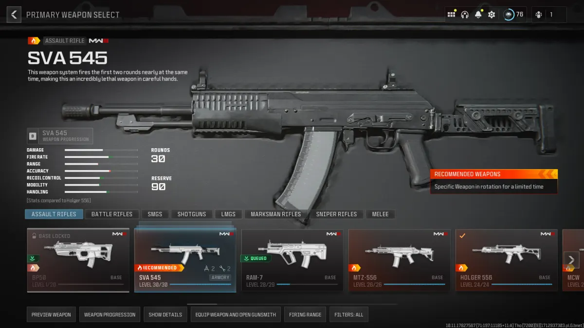 Primary Weapon