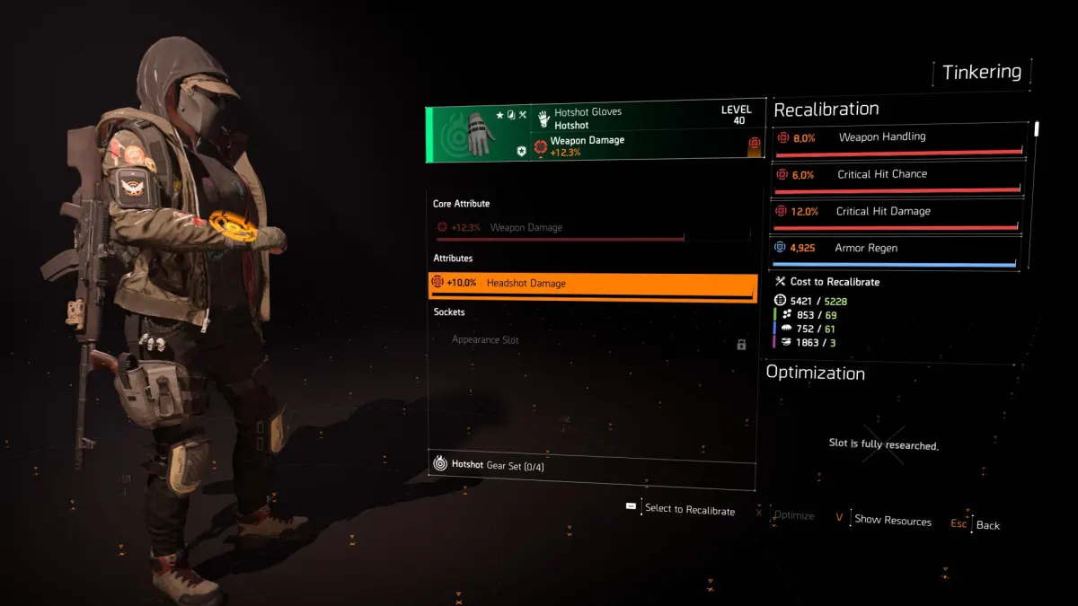 recalibrating gear set