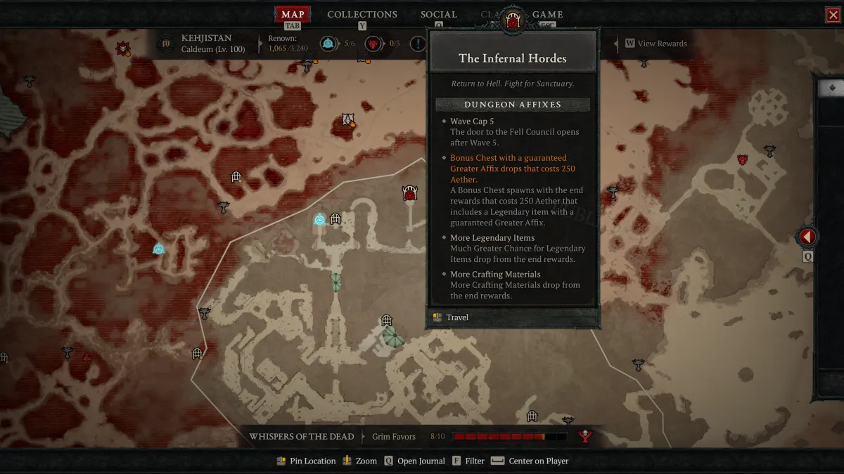infernal hordes location